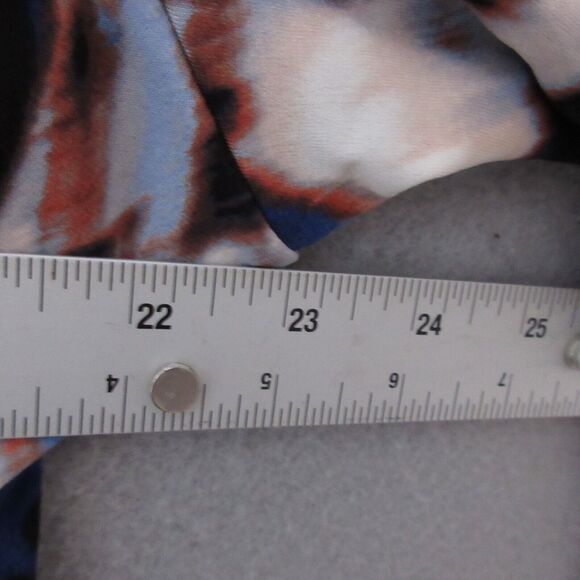 Calvin Klein Top Plus 2X Faux Wrap Abstract Print Buckle Party Career - Picture 7 of 11